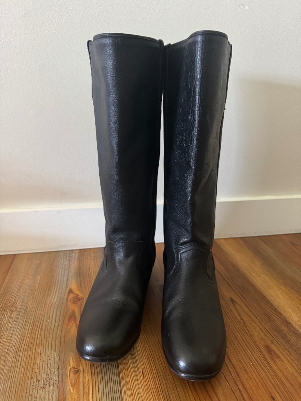 Dan Post DP04107 Black Leather Tall Riding Boots Women’s Size 8m